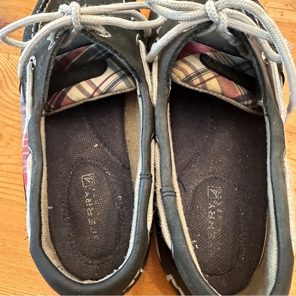 Sperry Top Sider Women's Plaid Boat Shoes dark brown size 8,5 - Picture 4 of 7